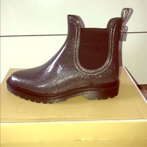 Michael Kors Tipton Rain Bootie-Gunmetal